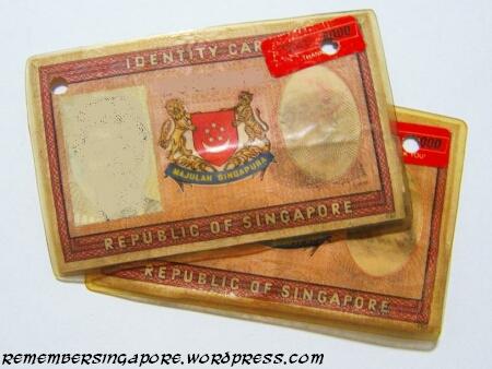  Singapore Pictures on Big Laminated Paper Identity Card Of The Past  Before The Current
