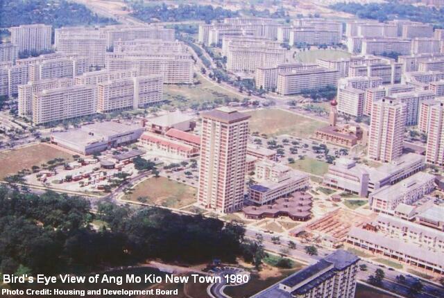 view of ang mo kio new town 1980