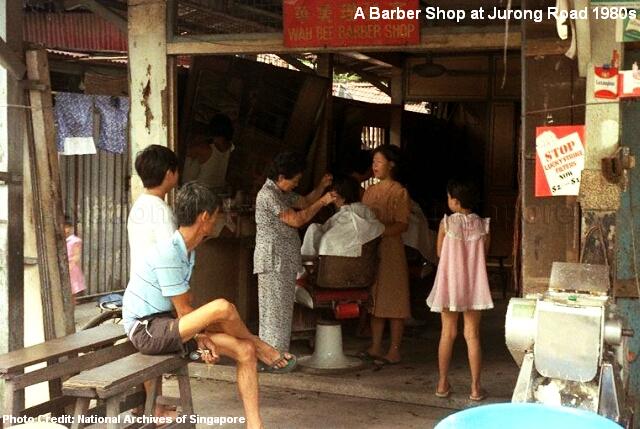 barber shop at jurong road 1980s